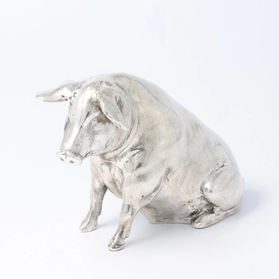 Louis Premselaar. Knorbert het varken. - Figurine - .835 silver