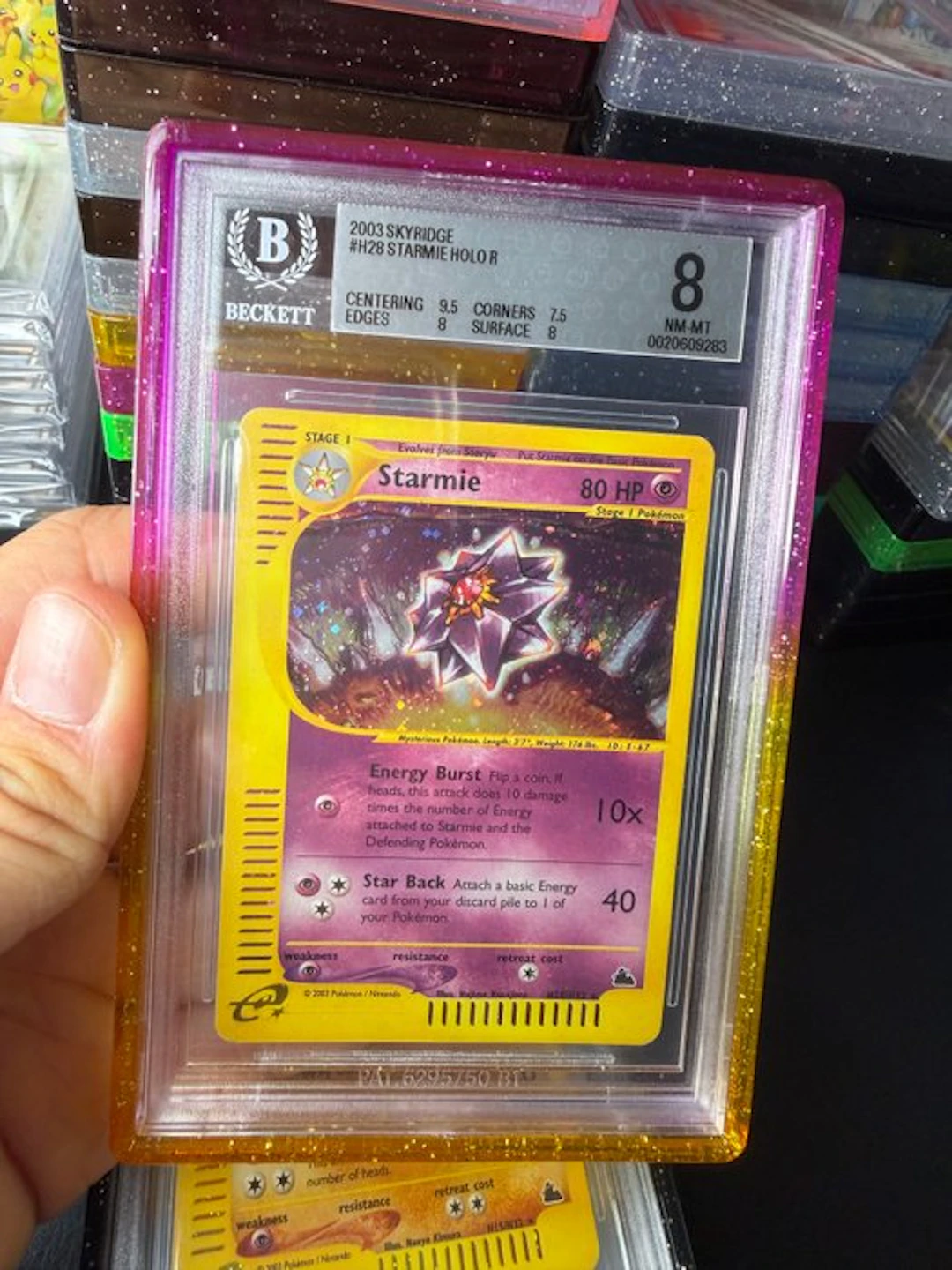 Pokémon - 1 Graded card - Starmie H28 Foil - Beckett 8 - WOTC - Skyridge