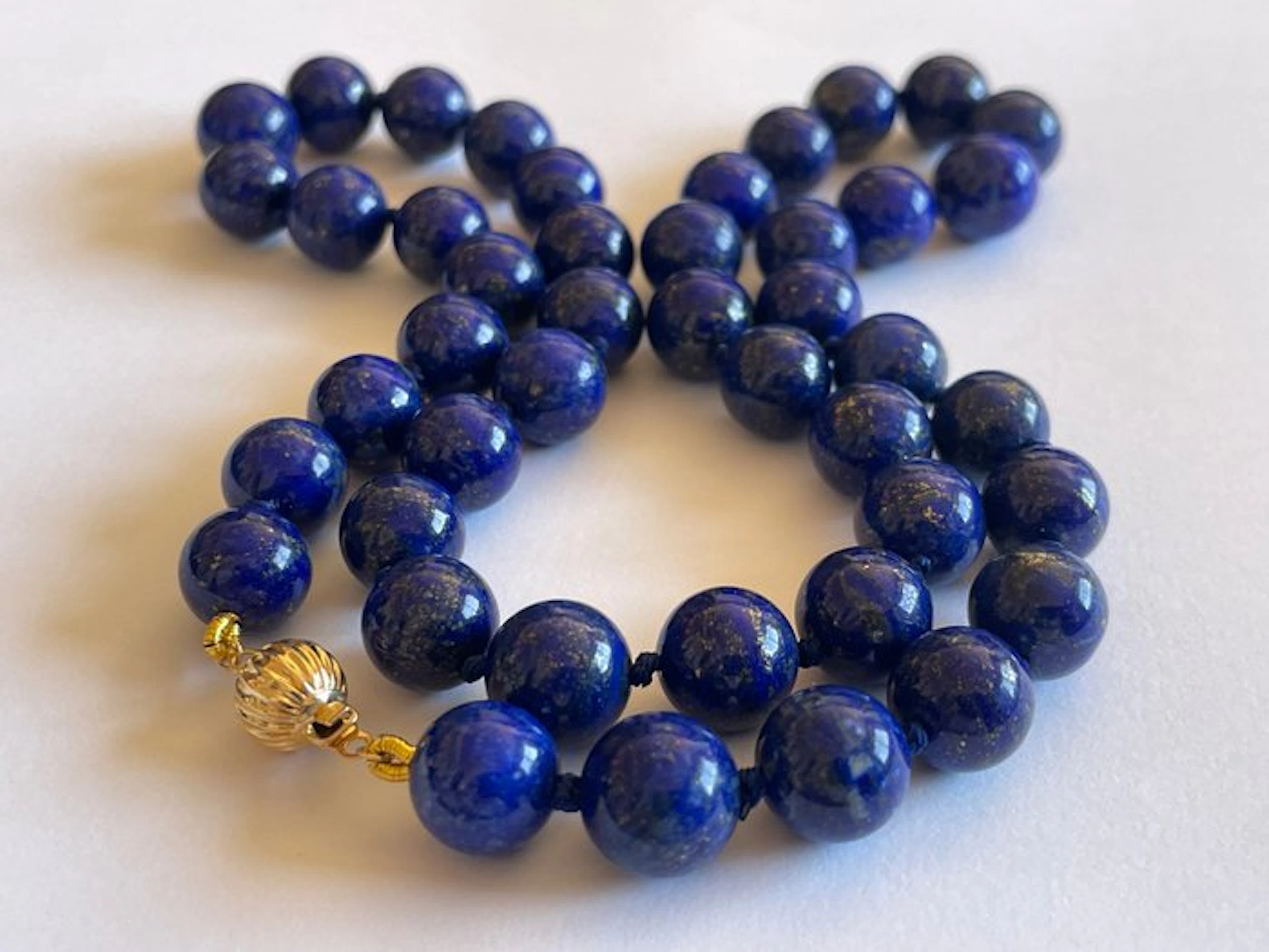 18 karats (750) gold - lapis lazuli (7A) - Necklace