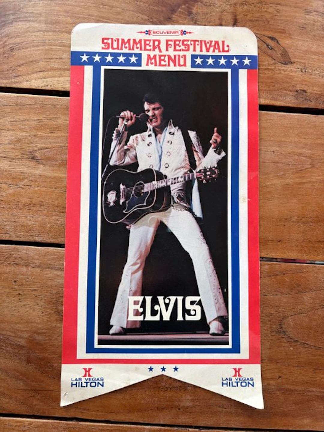 Elvis Presley - Las Vegas Hilton - Summer Festival Souvenir Menu - 1972