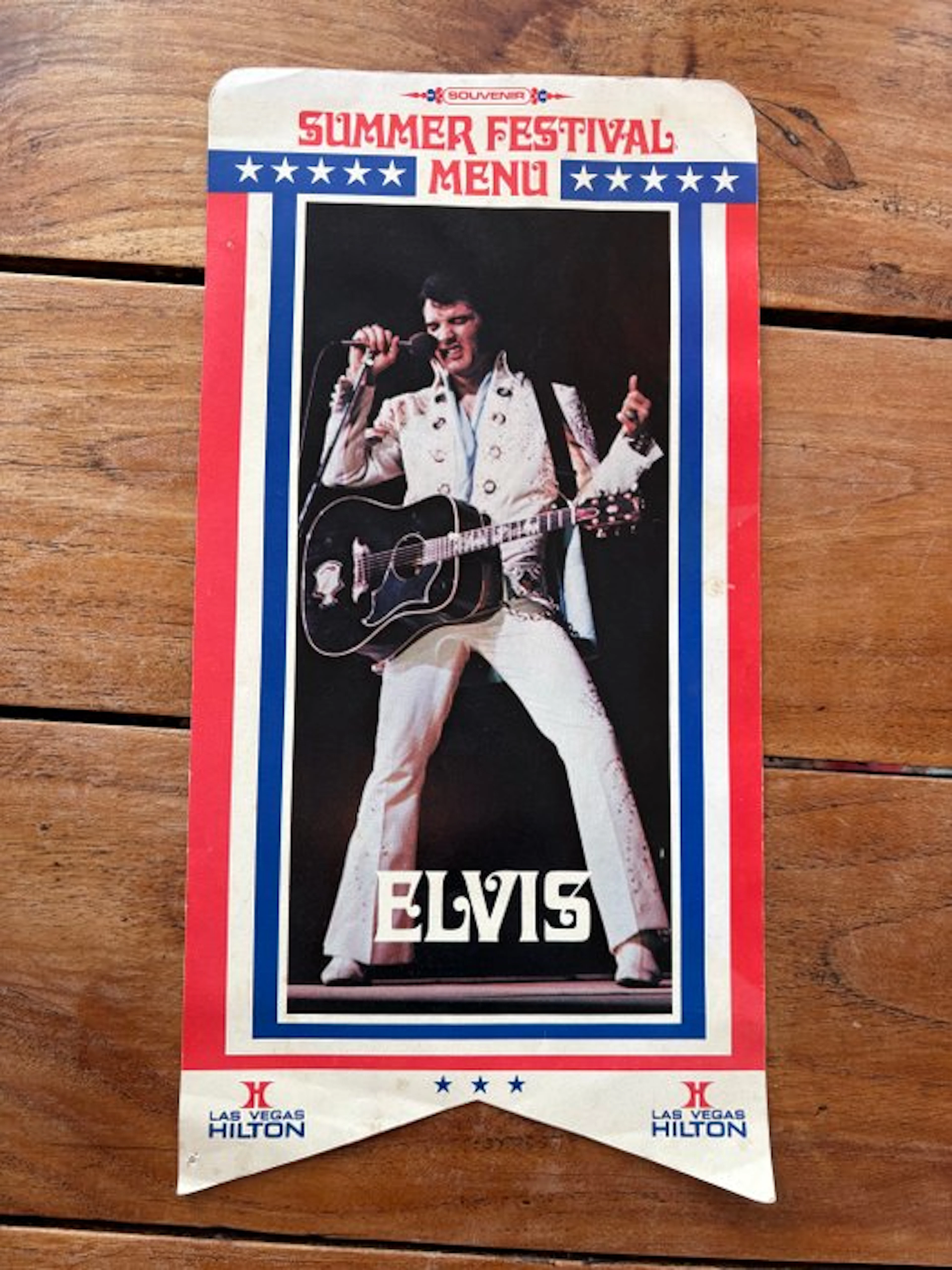 Elvis Presley - Las Vegas Hilton - Summer Festival Souvenir Menu - 1972