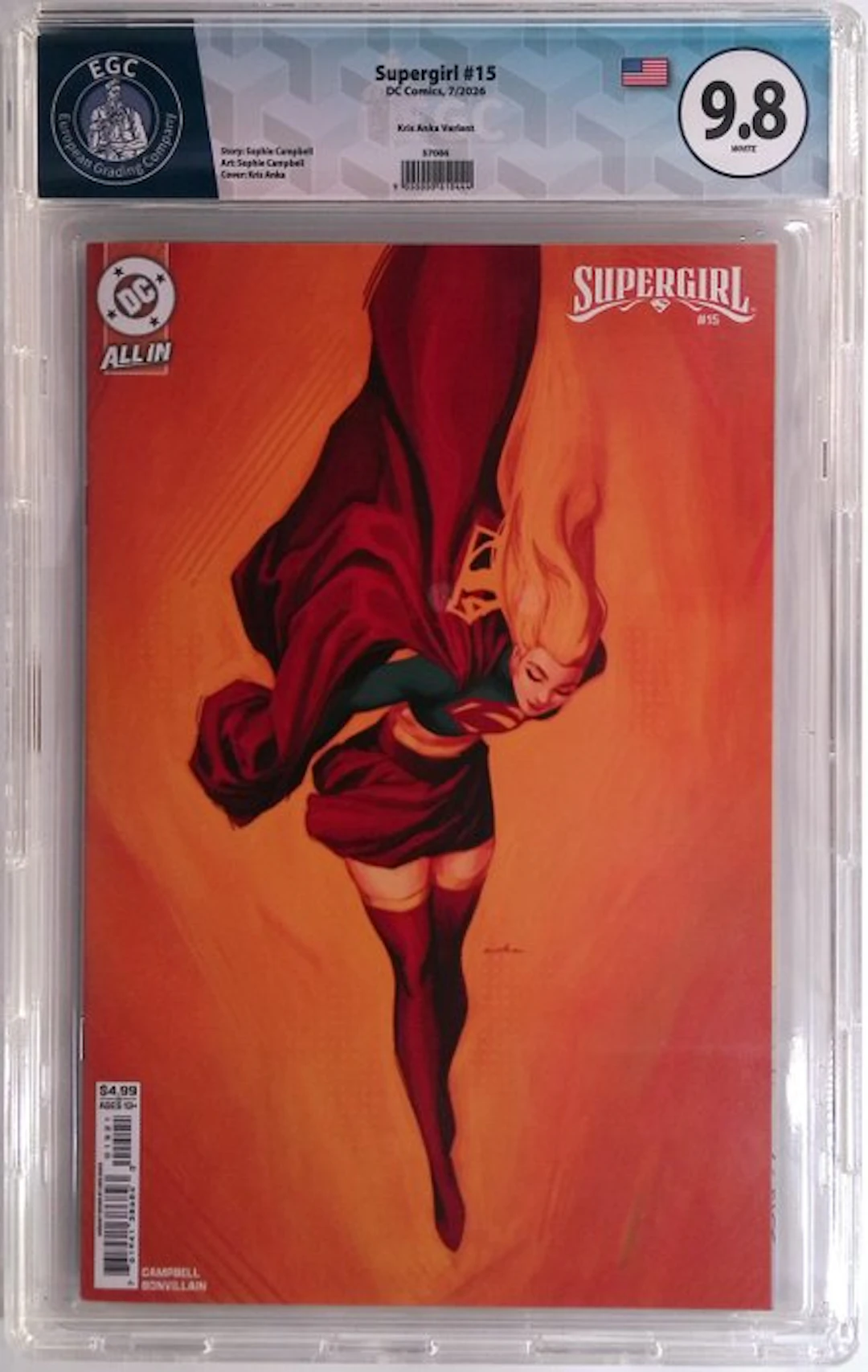 Supergirl #15 - EGC 9.8 - 1 Graded comic - First edition - 2026