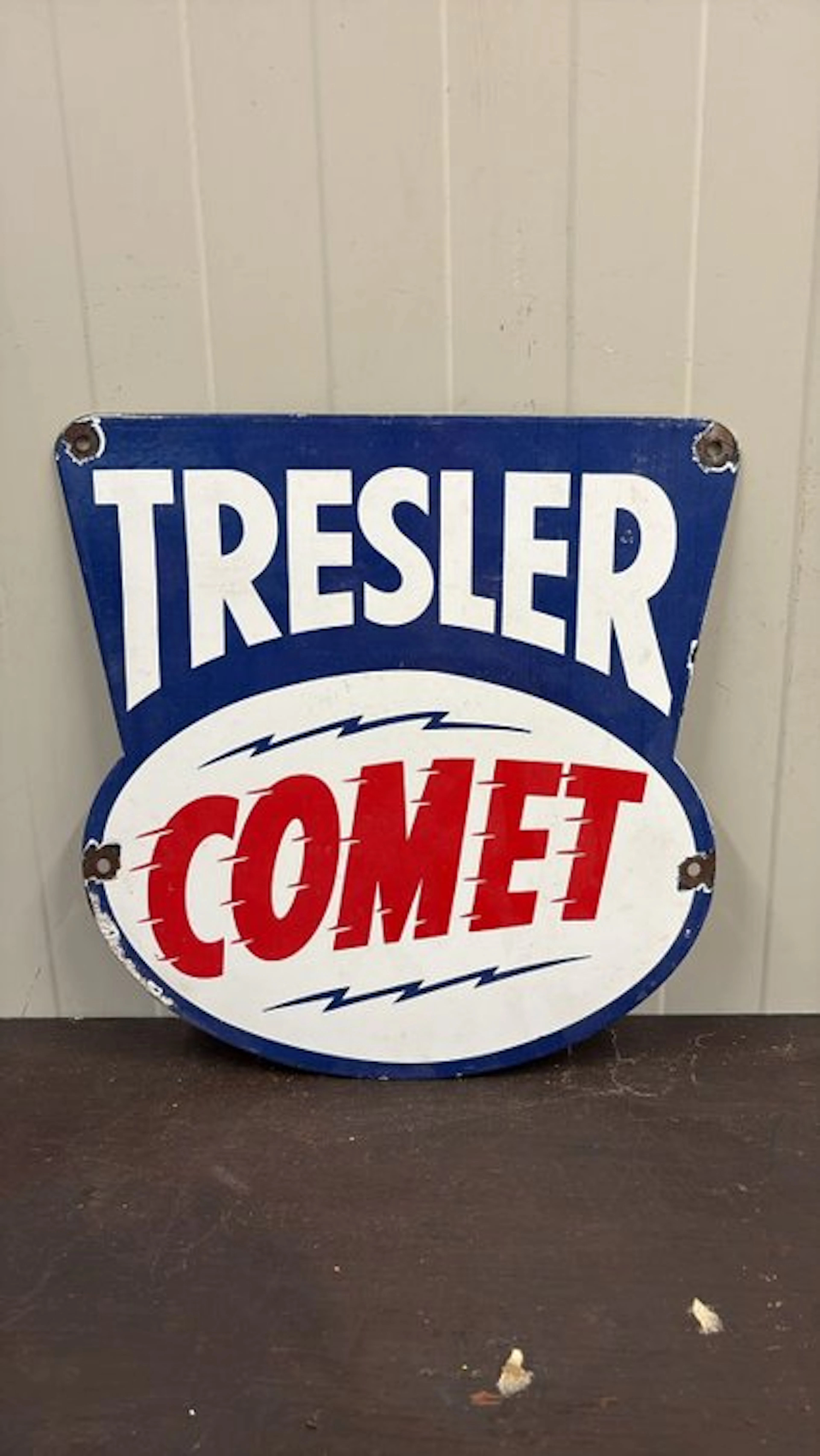 Tresler Comet – Contour enamel advertising sign – Garage...