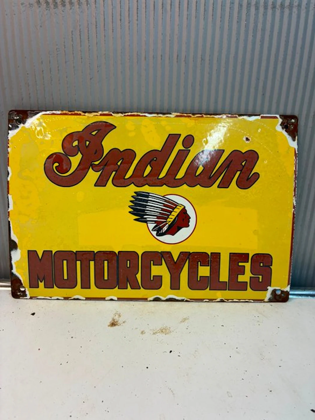 Salem Motorcycles – Decoratief Reclamebord - Enamel sign - Enamel