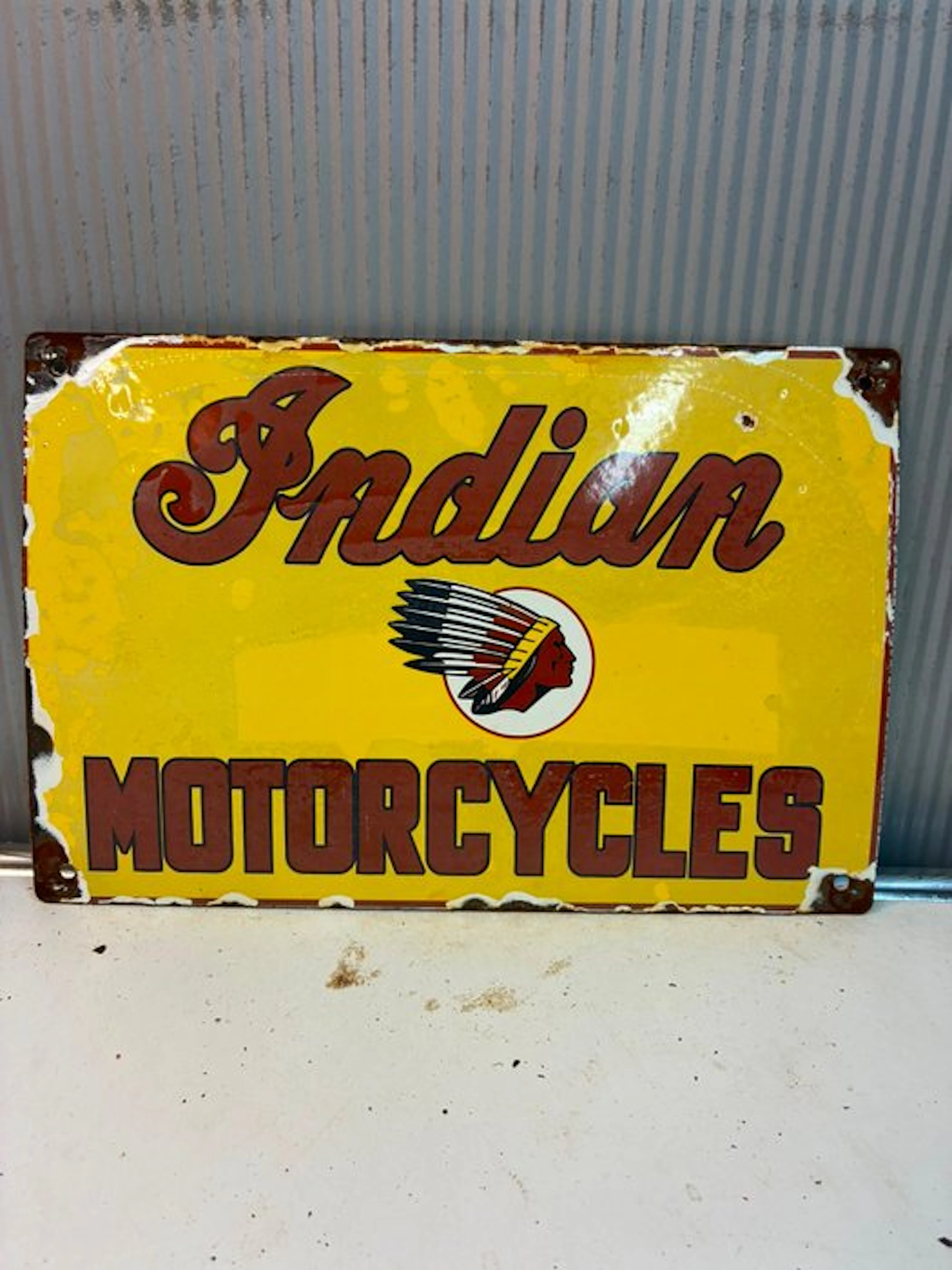 Salem Motorcycles – Decoratief Reclamebord - Enamel sign - Enamel