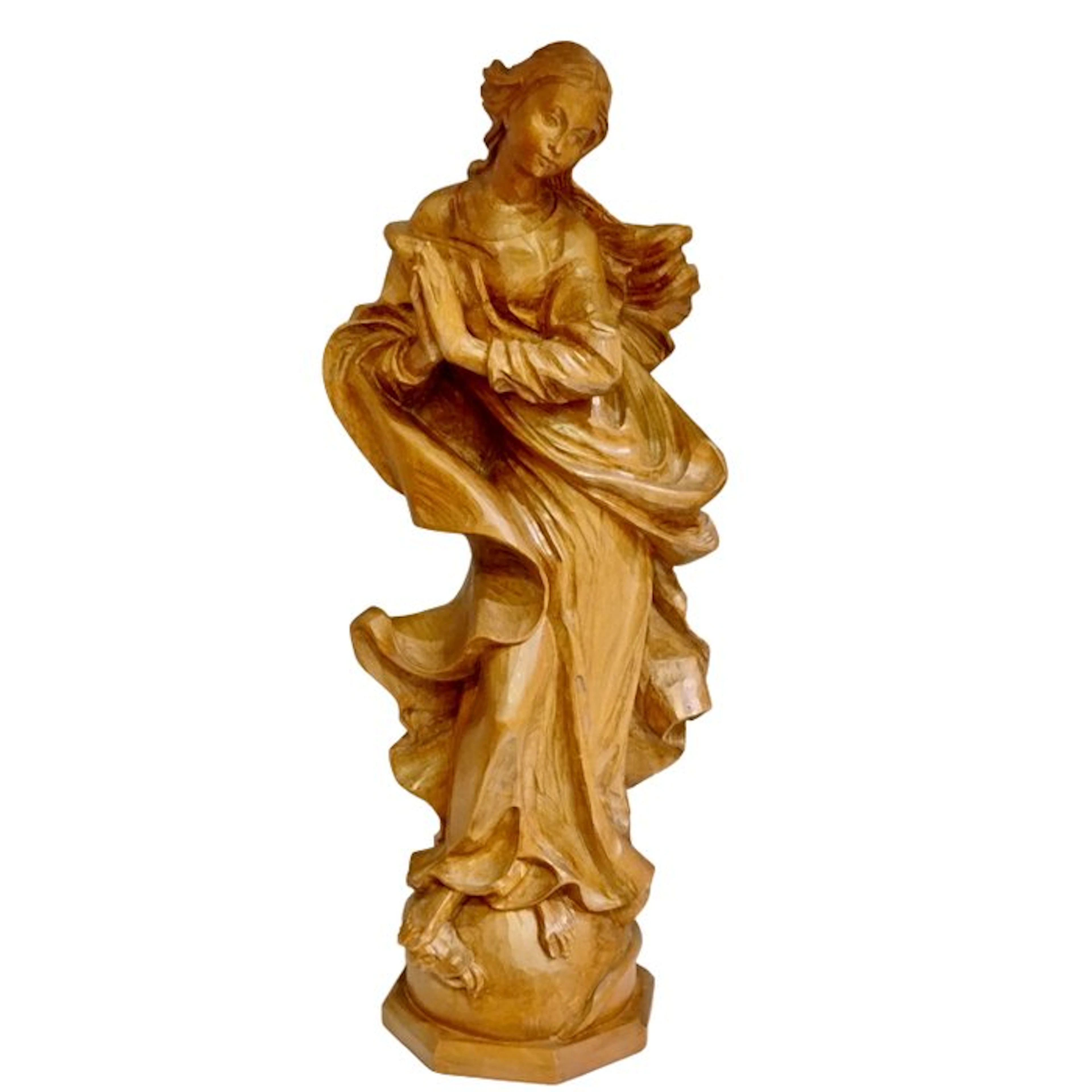 Sculpture, Betende Madonna - 44 cm - Oak - 1950