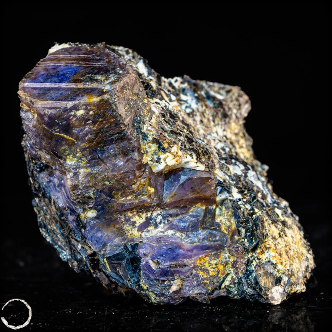 Natural multicolored sapphire on matrix – Rough crystal...