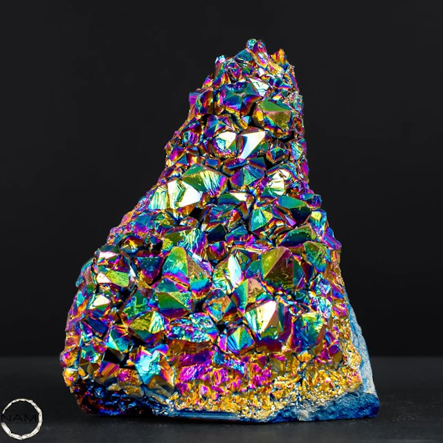 Spectacle of Light: Aura-Amethyst Druse in rainbow colors- 919.56 g