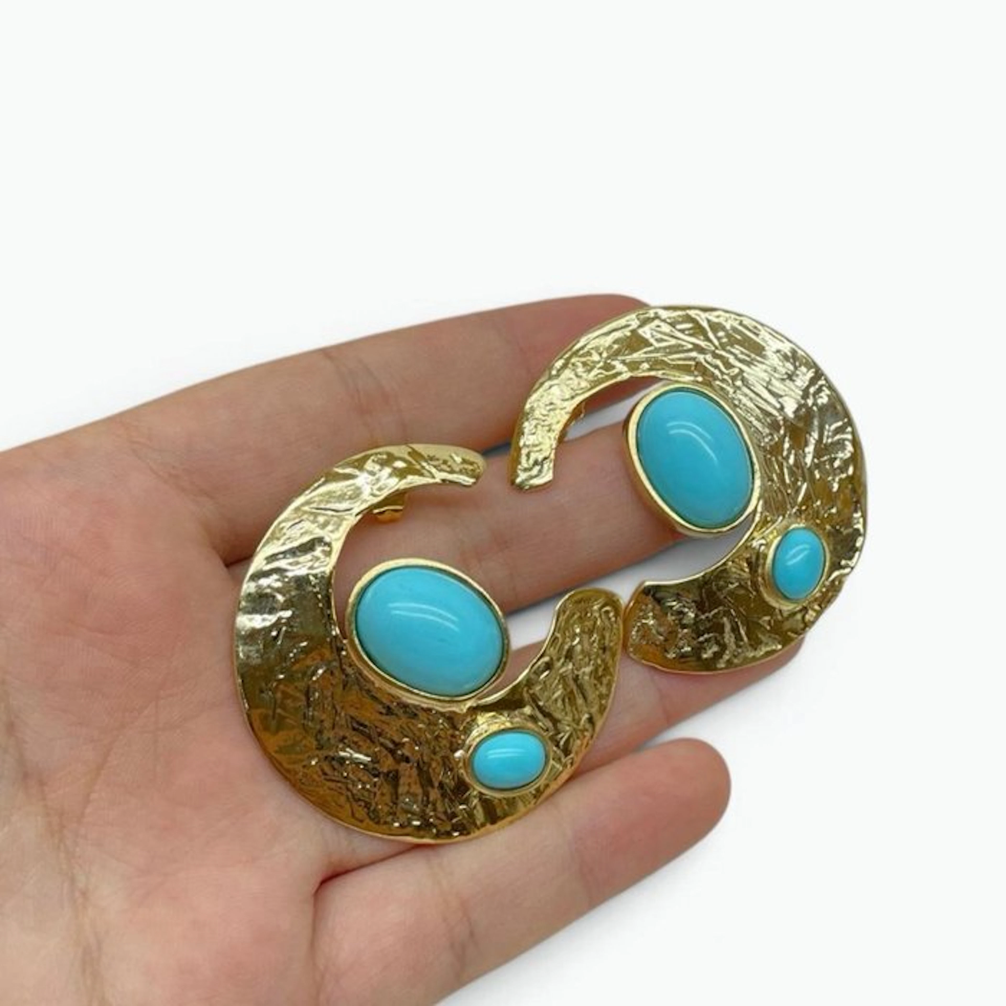 Turquoise - Bronze - Earrings - Italian Craftsmanship