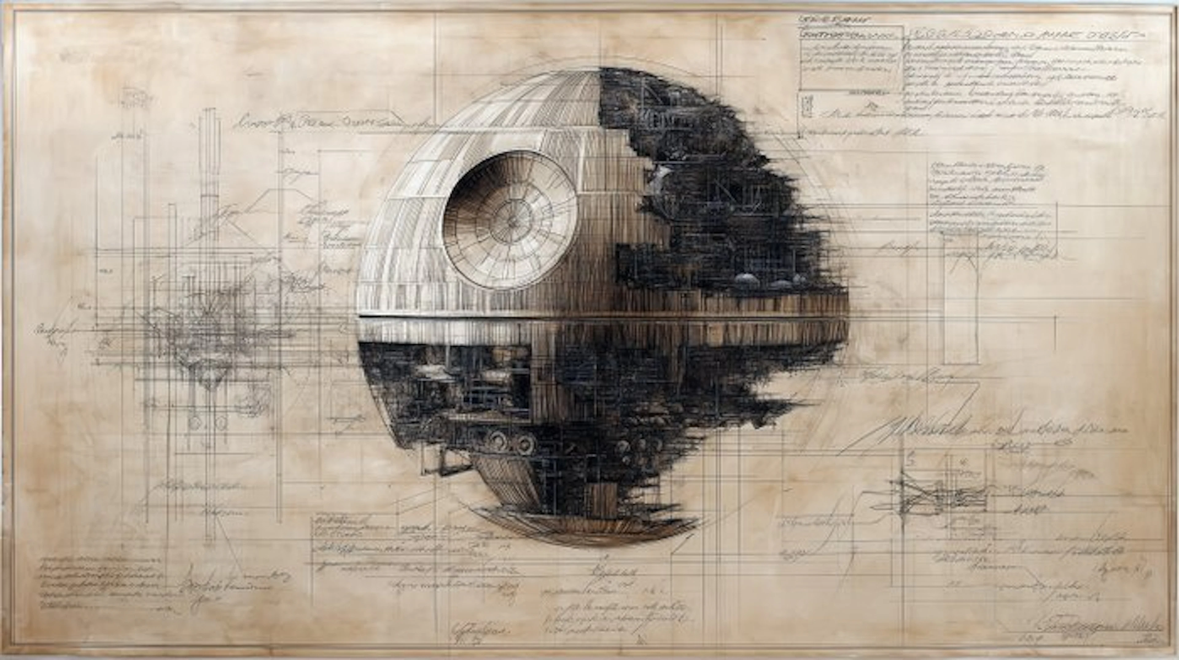 Artxlife - Death Star Leonardo Study Drawings [XXL]