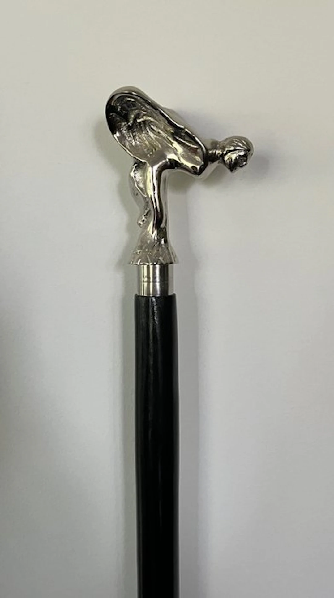 Walking stick - Wood with a Lady Rolls-Royce as a handle