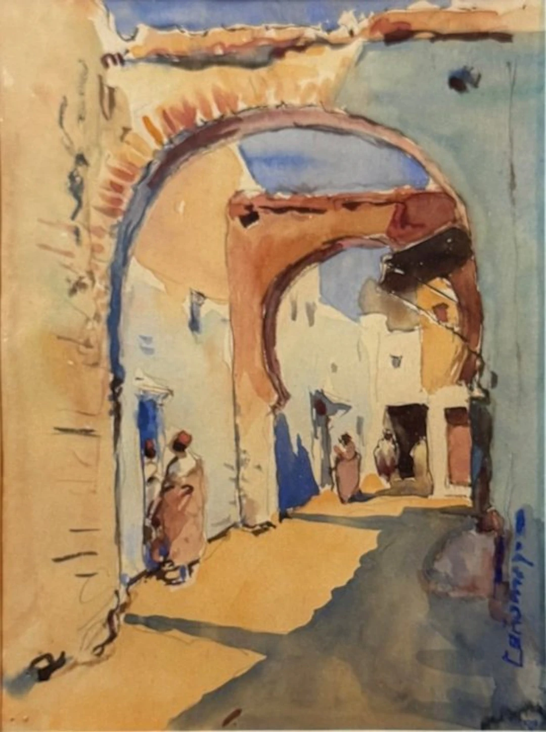 École Orientaliste (c. 1950) - Triptyque de Tétouan, I
