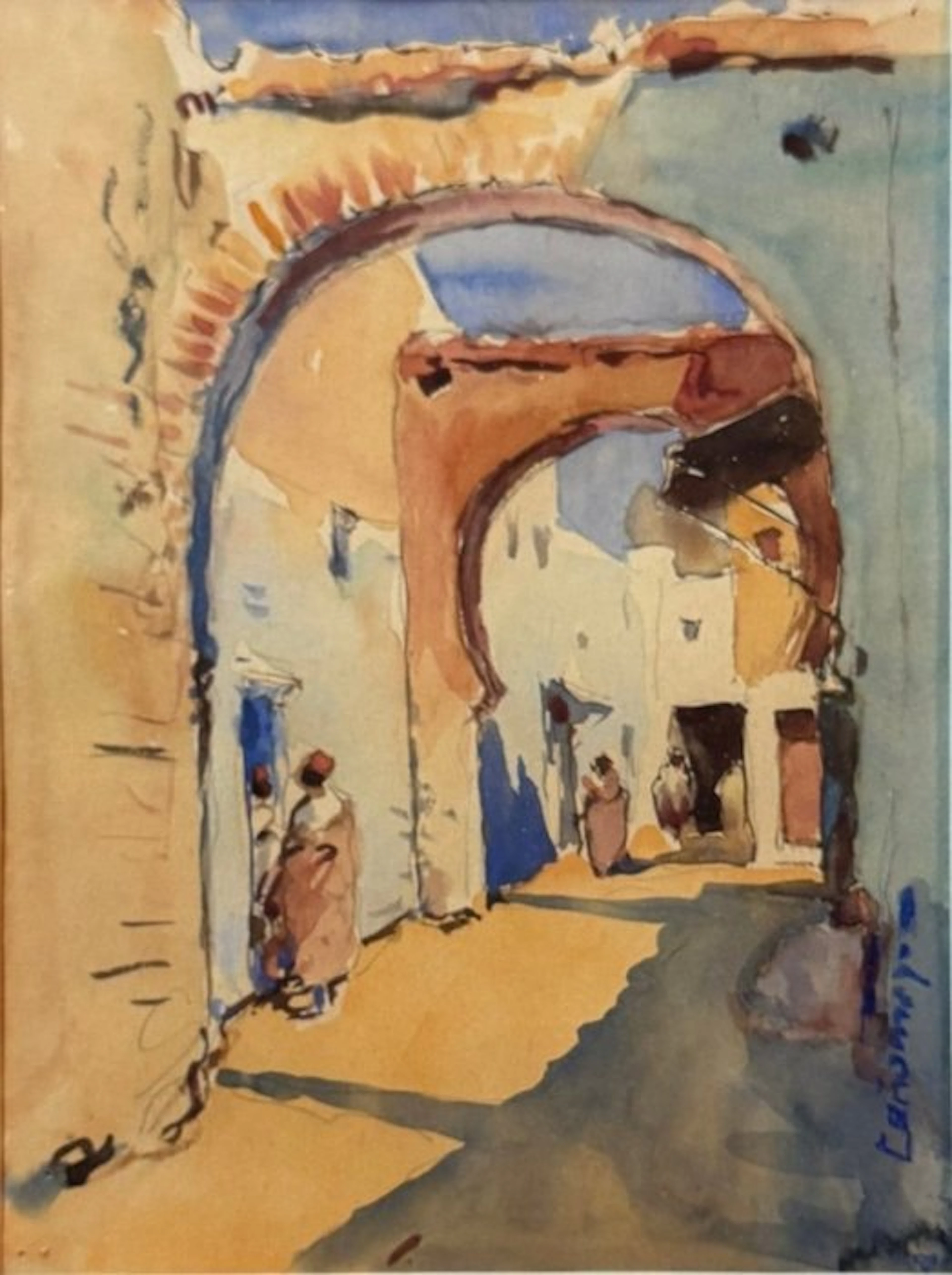 École Orientaliste (c. 1950) - Triptyque de Tétouan, I