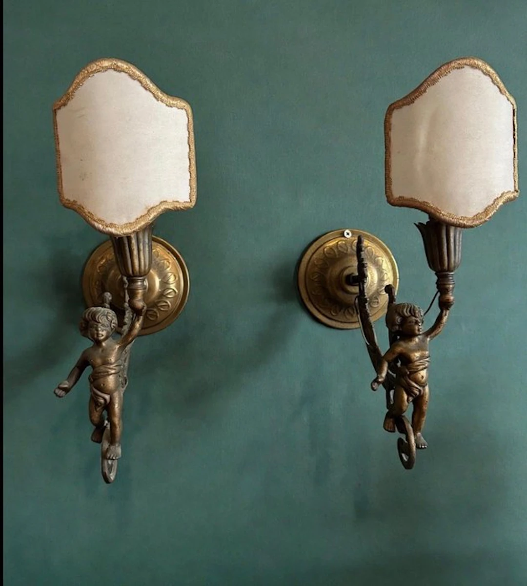 Wall sconce (2) - Gilt bronze - Italy in the 1930s and 1940s