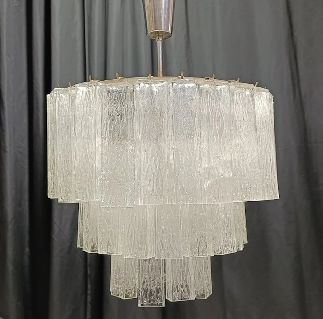 Chandelier - Rectangles - Murano glass - Attributed to Zonca