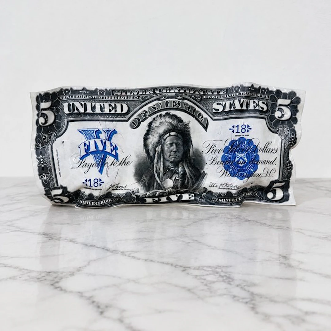 Soyz Bank (1988) - Sculpture Five Dollars – Indian Chief Note – 1899