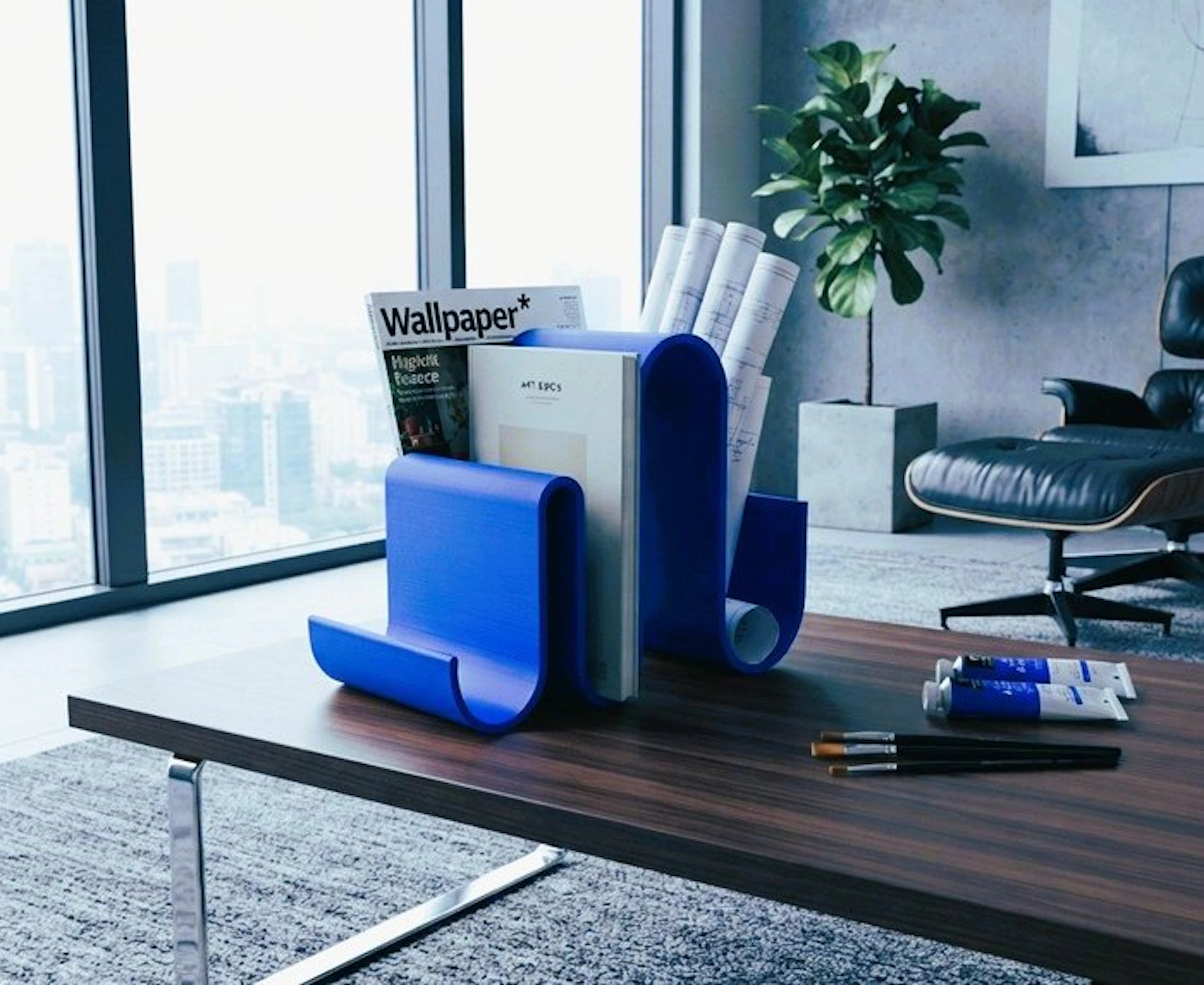 TiWo Design - Magazine rack - Space Age Wave Stand for...