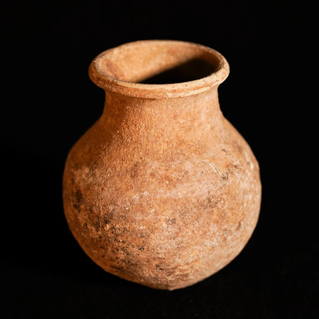 Phoenician-Greek Terracotta Wide-Mouthed Jar - 10 cm
