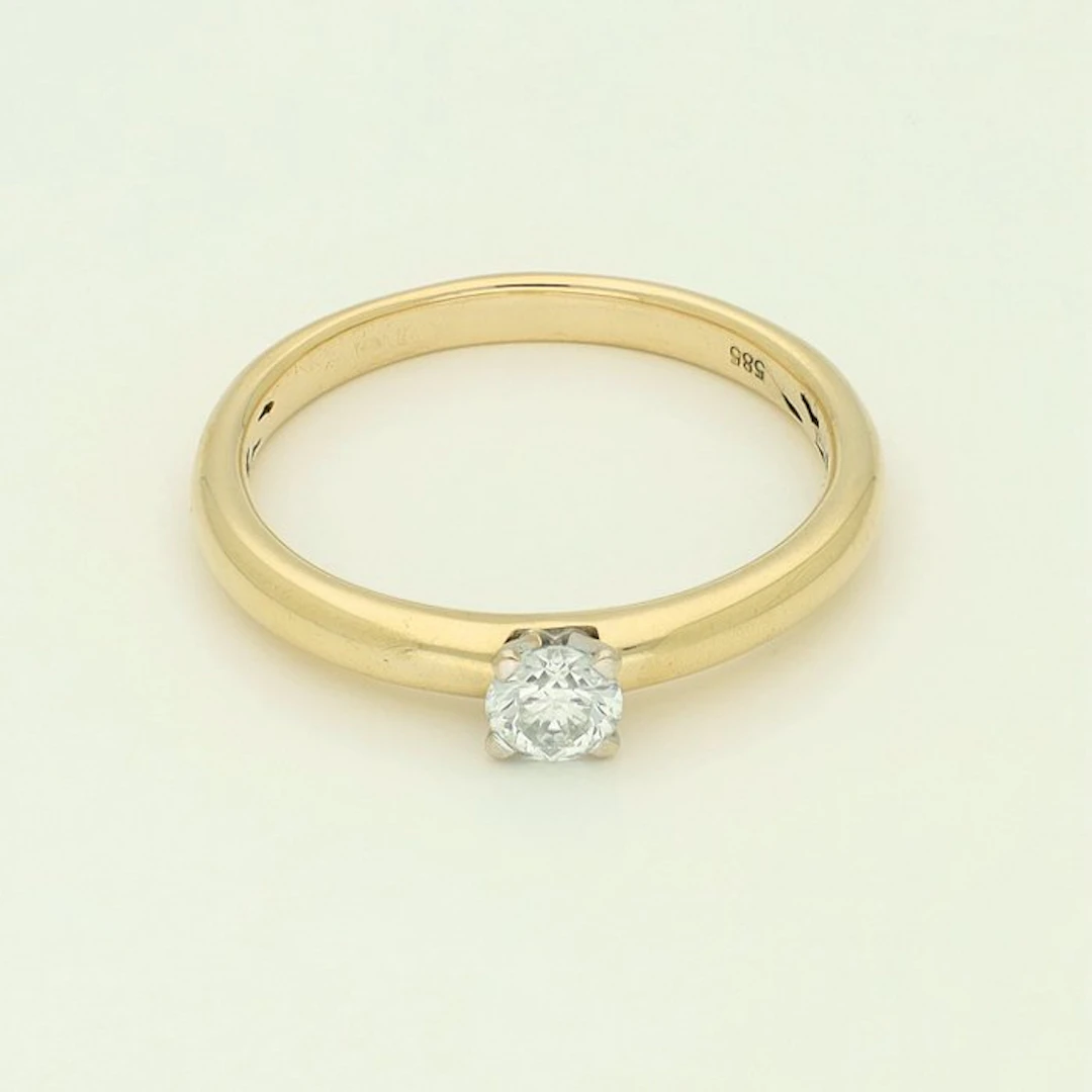 Ring - 18 kt. Yellow gold Diamond (Natural)
