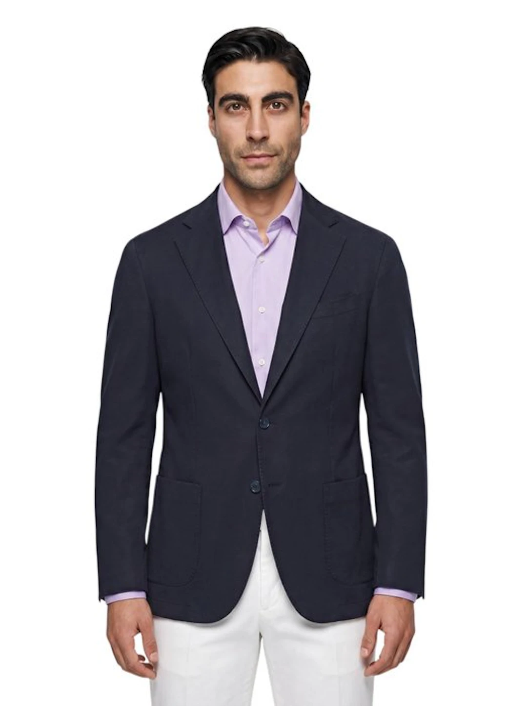 SANTANIELLO - 48 IT - Blue Navy Jacket Wool Handmade in...