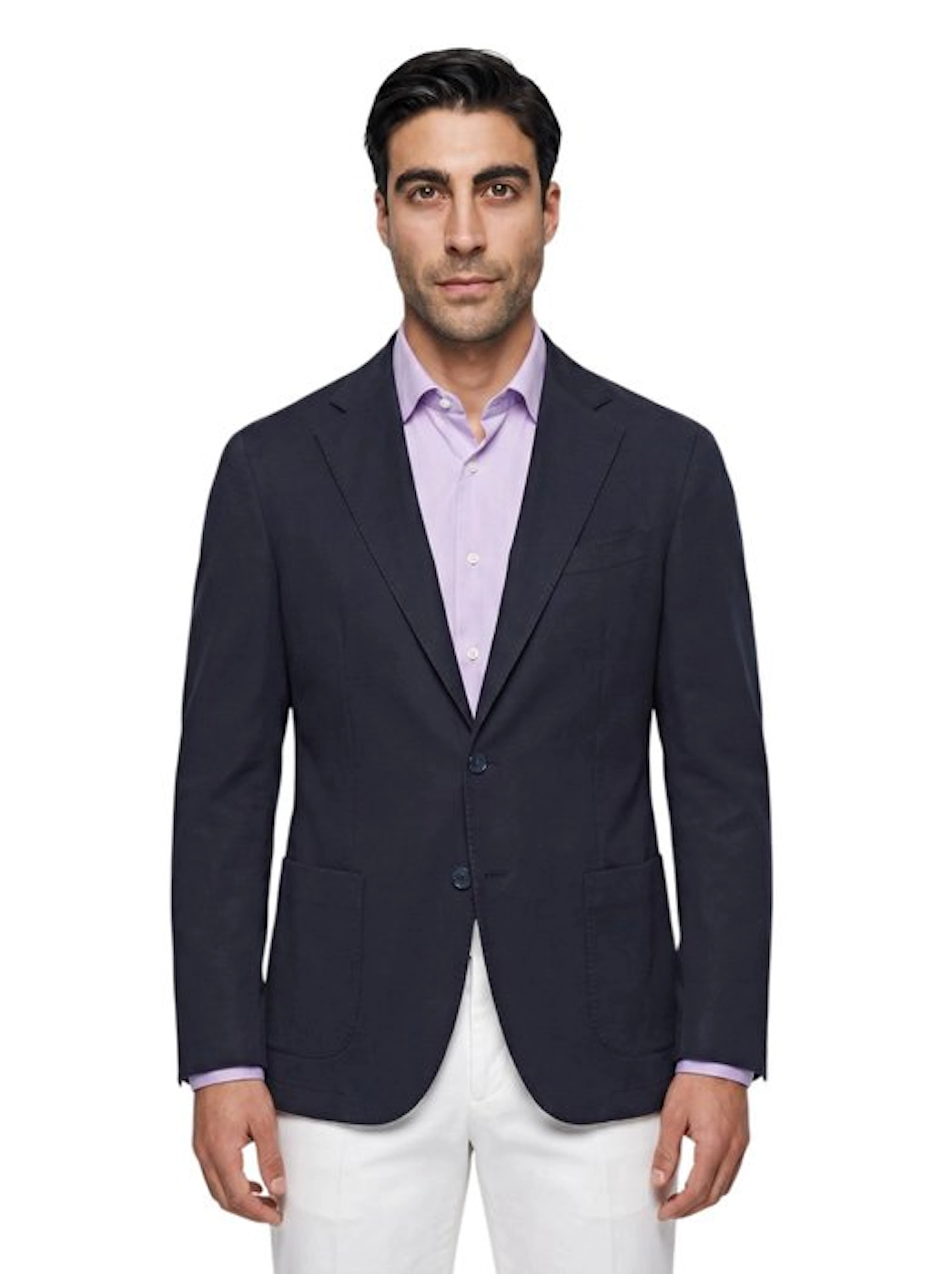 SANTANIELLO - 48 IT - Blue Navy Jacket Wool Handmade in...