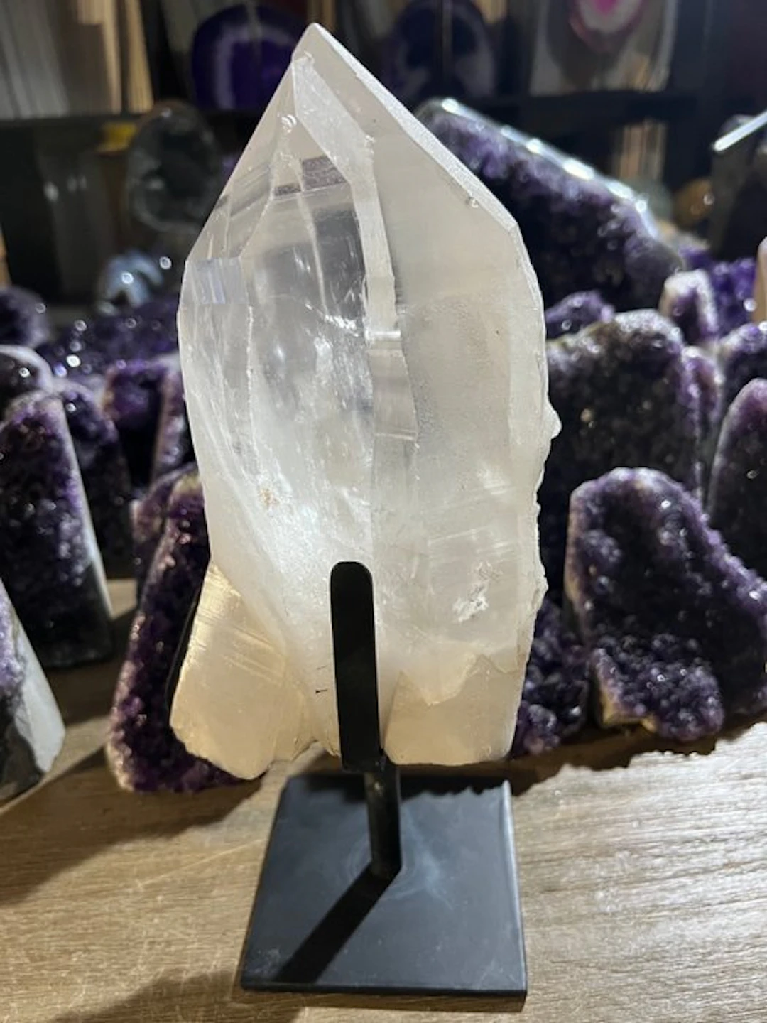 Rock crystal Crystal point - Height: 30 cm - Width: 12 cm- 3.4 kg - (1)