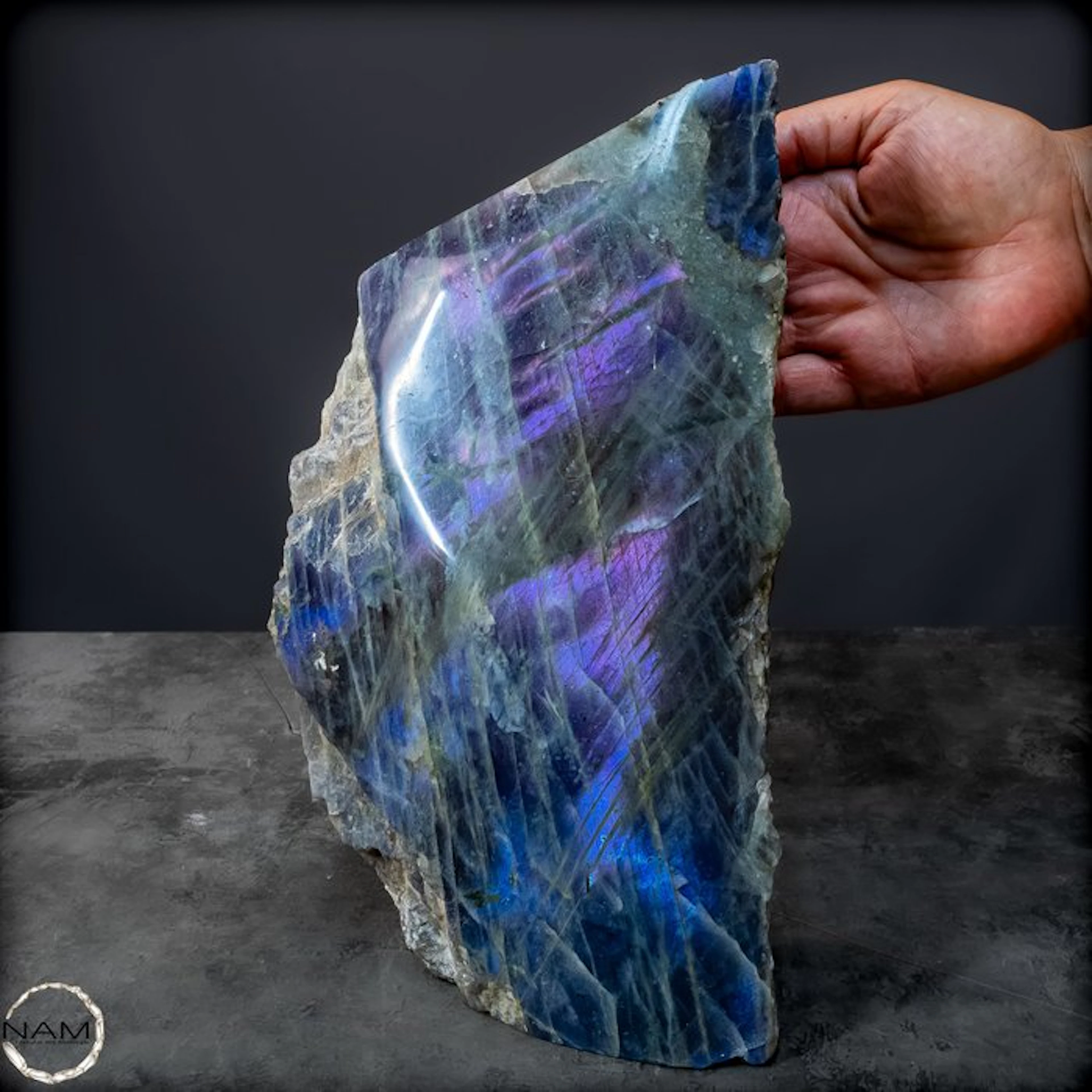 Galaxy Labradorite - Monumental Interior Object with cosmic depth- 4954.97 g