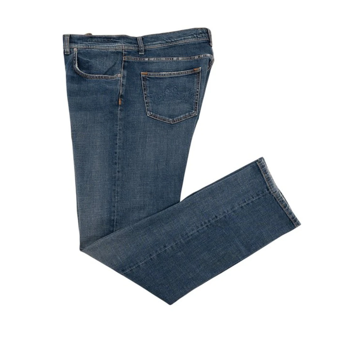 LUIGI BORRELLI NAPOLI - 50 IT - Dark Blue Denim Jeans...