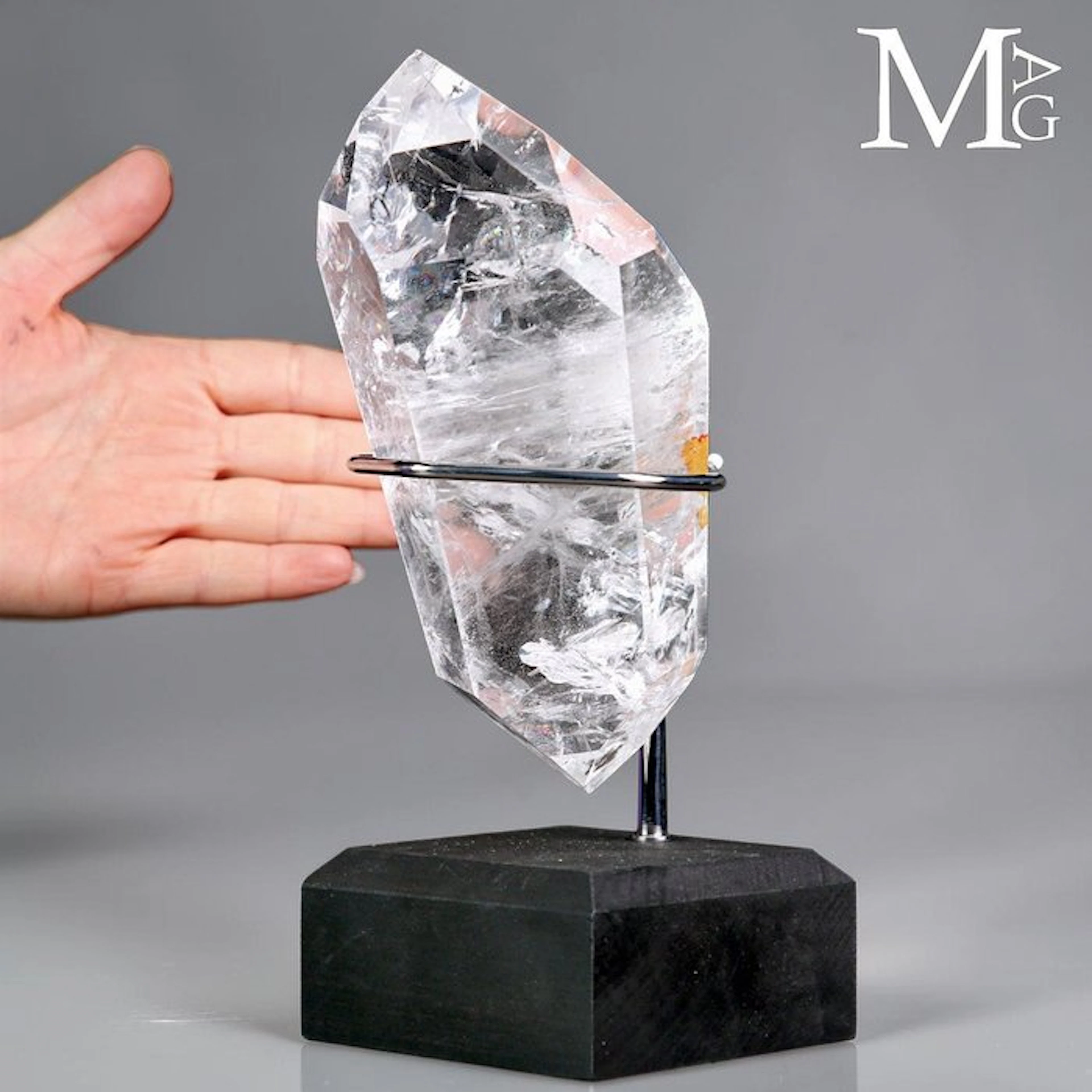 Double-Terminated Rock Crystal with Exceptional Clarity...