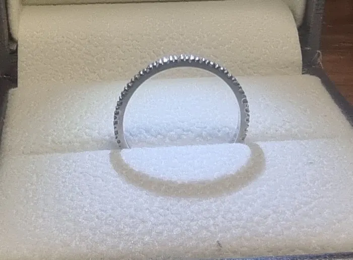 Ring - 18 kt. White gold - 0.28ct. tw. Diamond (Natural coloured) - Diamond