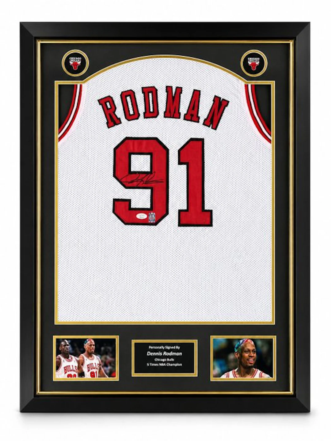 Chicago Bulls - NBA - Dennis Rodman Signed Jersey #91 –...