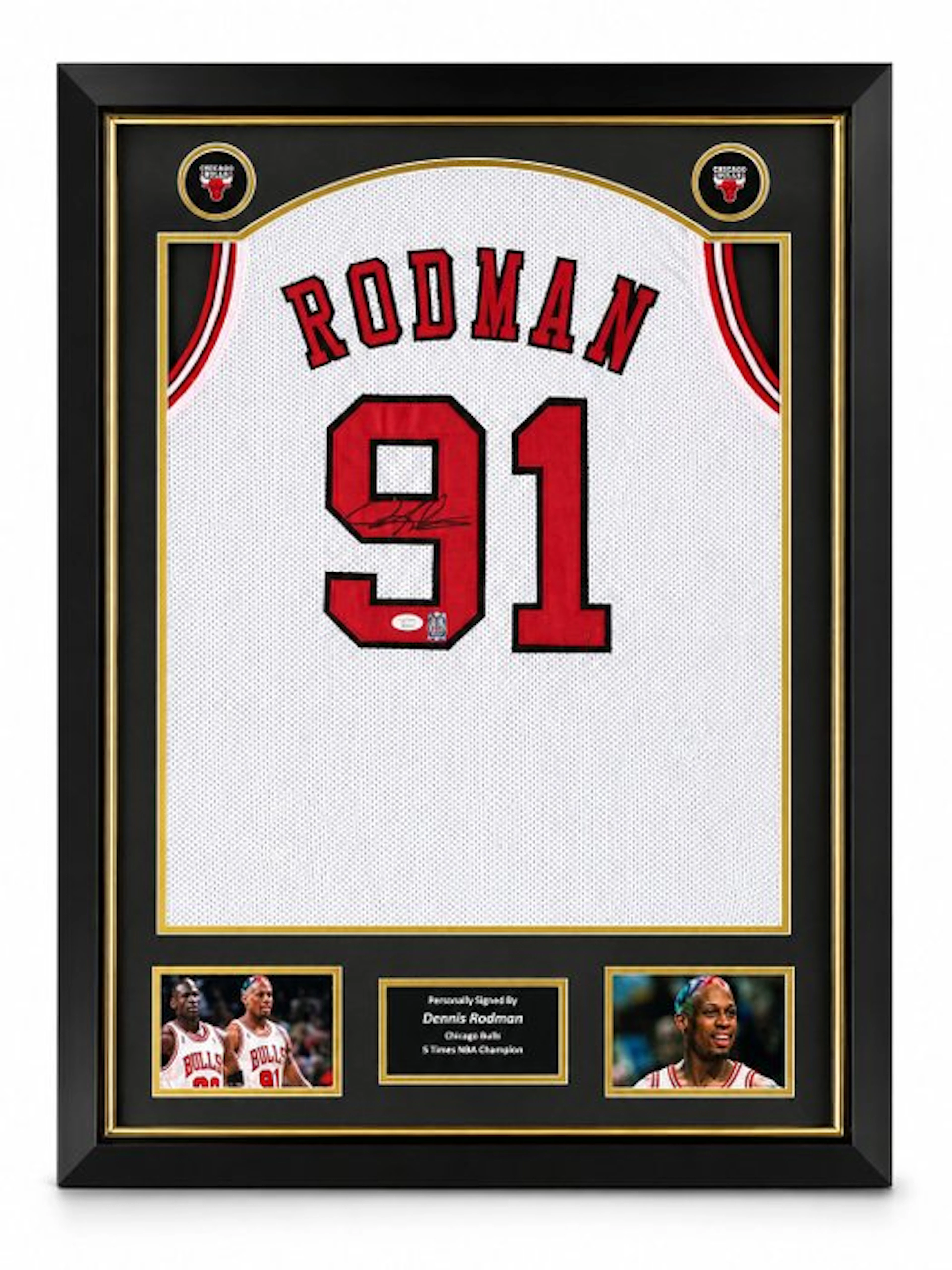 Chicago Bulls - NBA - Dennis Rodman Signed Jersey #91 –...