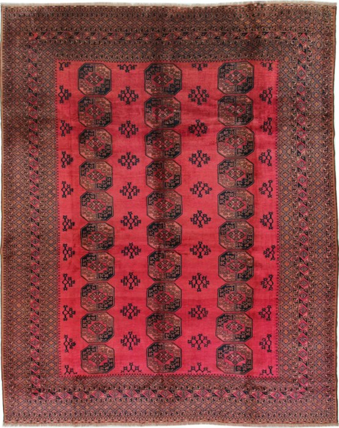 Old fine Afghan - Carpet - 3.86 m - 3.02 m