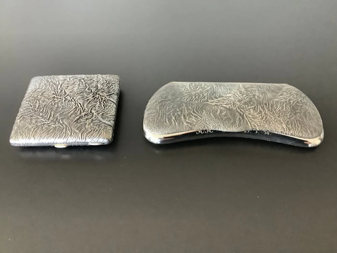Cigarette box (2) - .813 silver - Samodorok Technik 813 S
