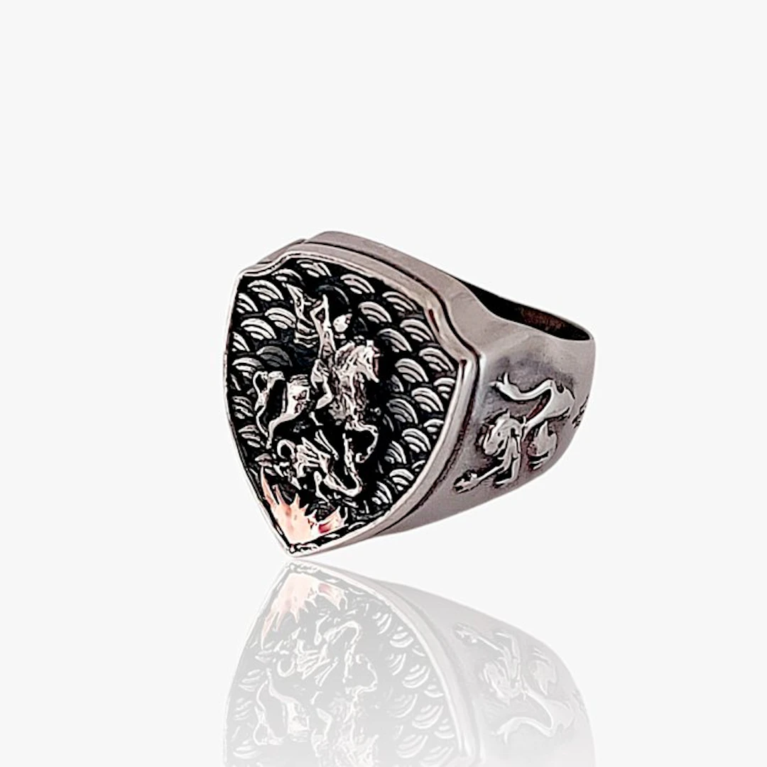 18 kt. - Silver, Rose gold - Ring - Italian Manufacture