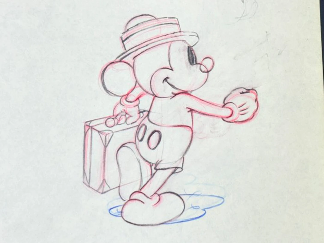 Walt Disney - Mickey Mouse Production Drawing (1939) - Society Dog Show