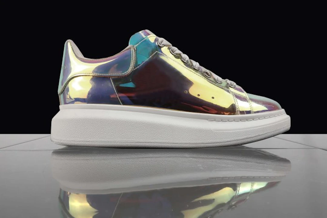 Alexander McQueen - Transparent Iridescent Larry Sneaker...