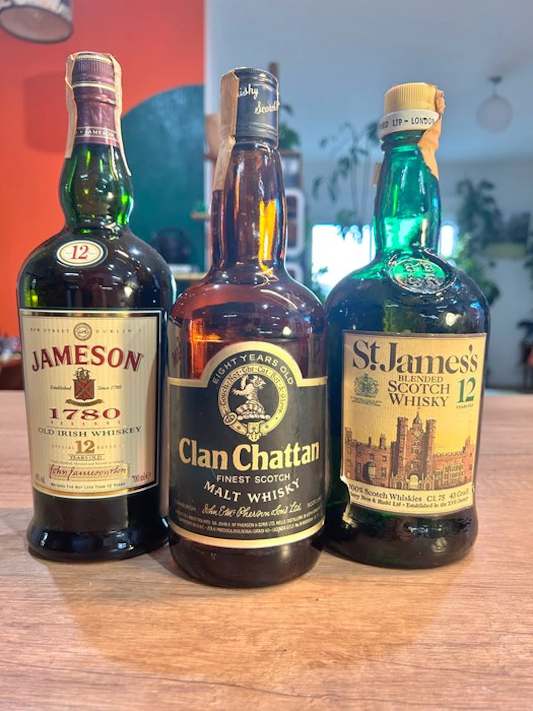Jameson 12yo + Clan Chattan Malt + St. James's 12yo - 75cl, 70cl - 3 bottles