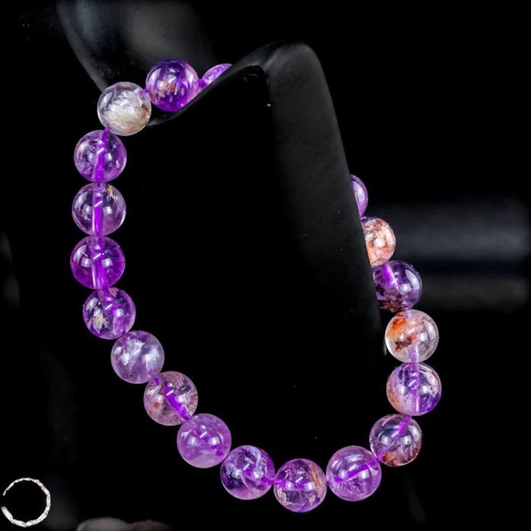 Natural amethyst gemstone bracelet – high-quality...