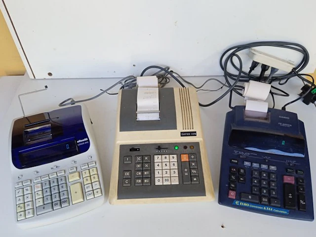 Casio, Olivetti, Satek - Calculator - 1970-1980, 1990-2000