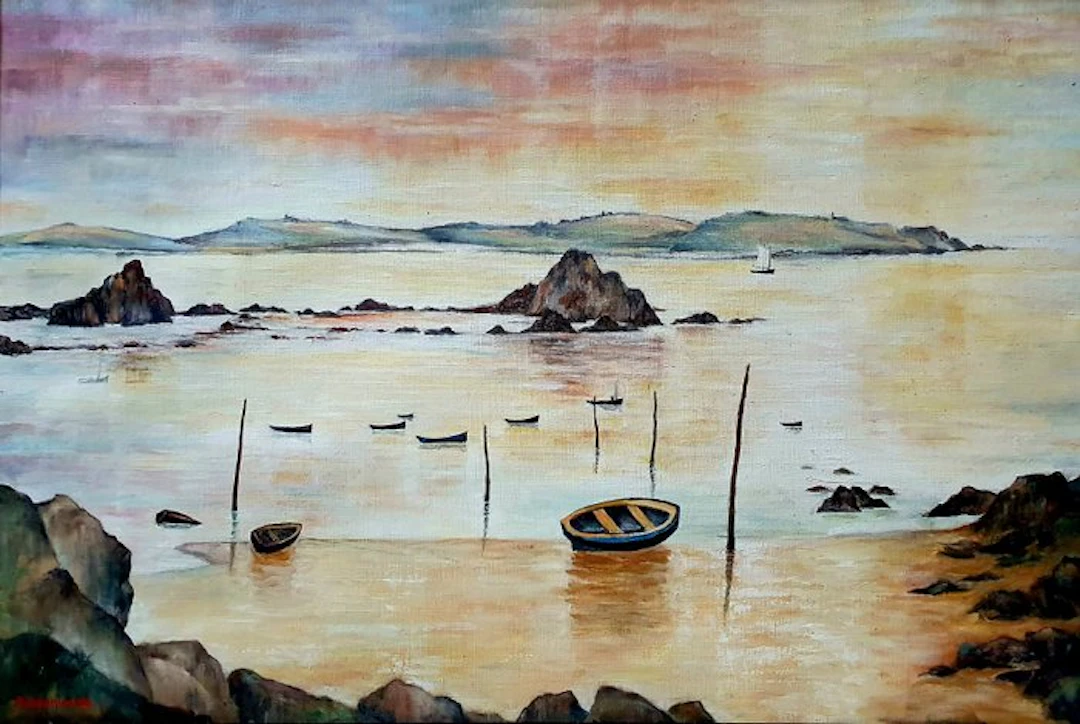 R Saunier (XX) - Rivage à marée basse en Bretagne