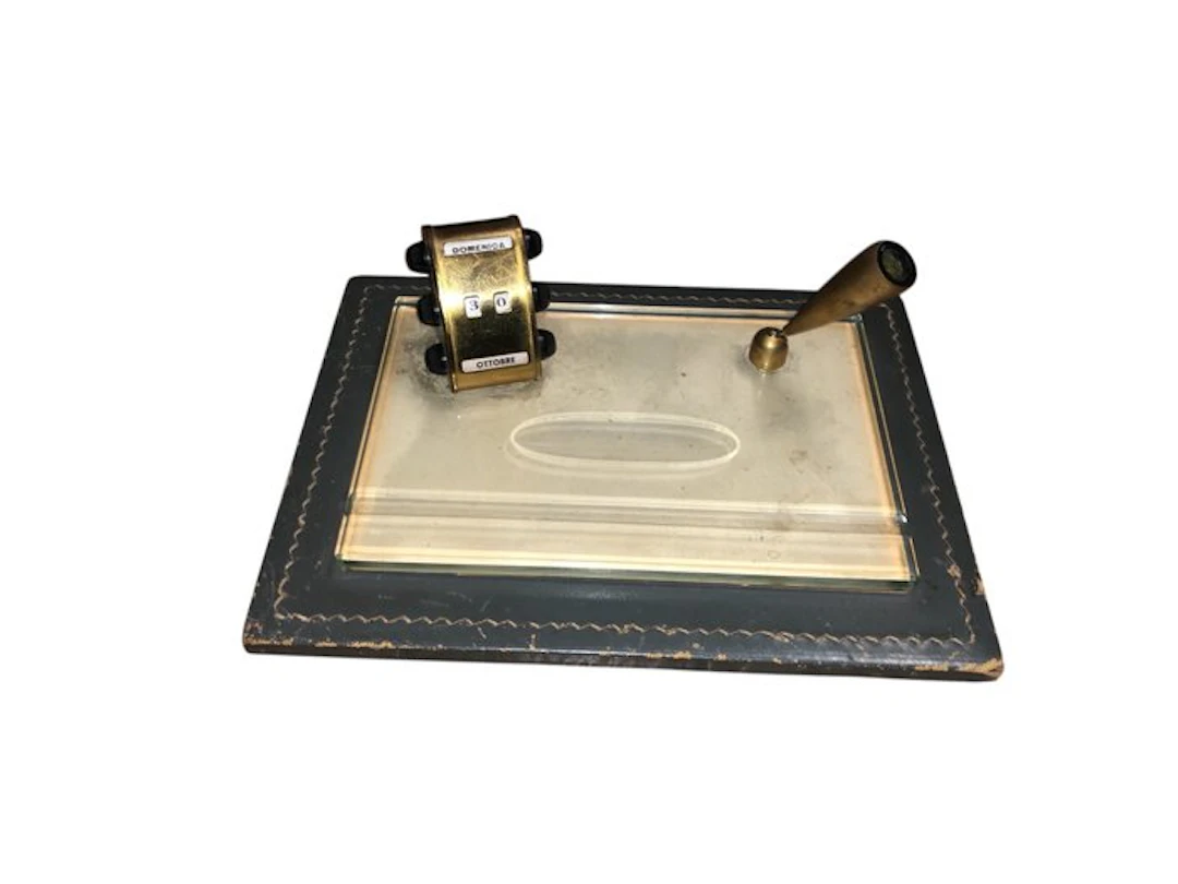 Writing slope - Perpetual calendar - leather - Desk set