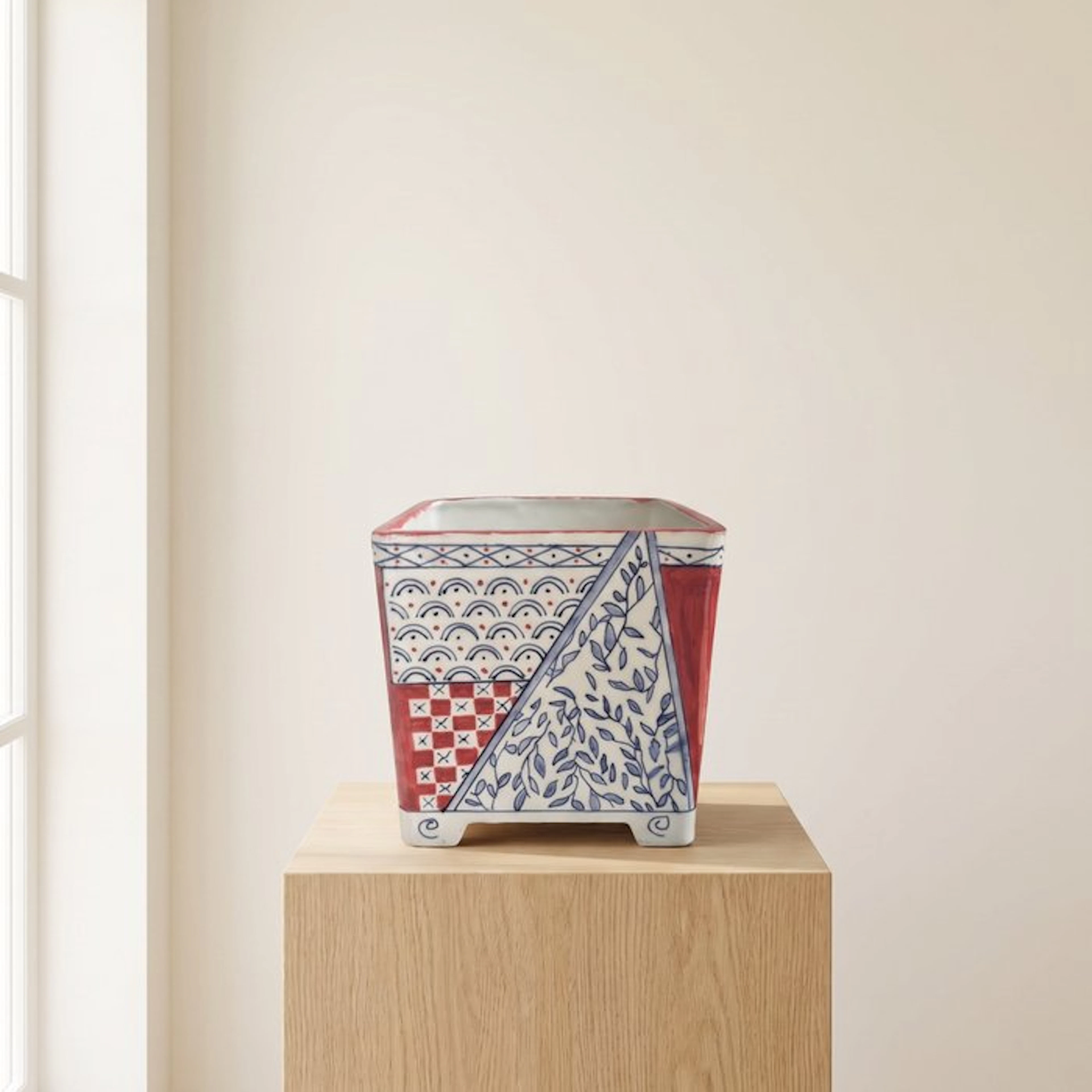 Kuroiwa Haruki – Ceramic Bonsai Pot Hand-painted - Height...
