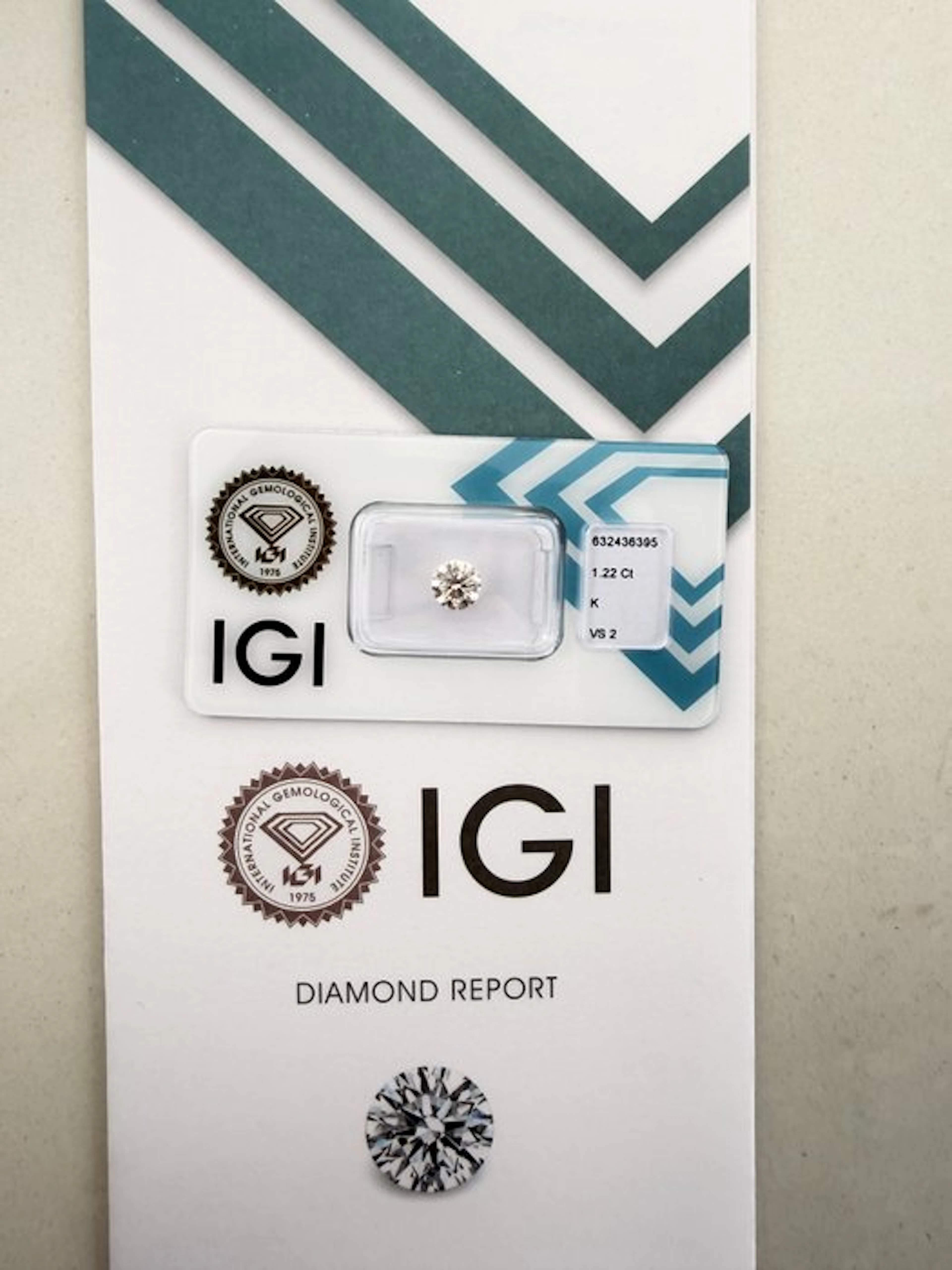 No reserve price - 1 pcs Diamond (Natural) - 1.22 ct...
