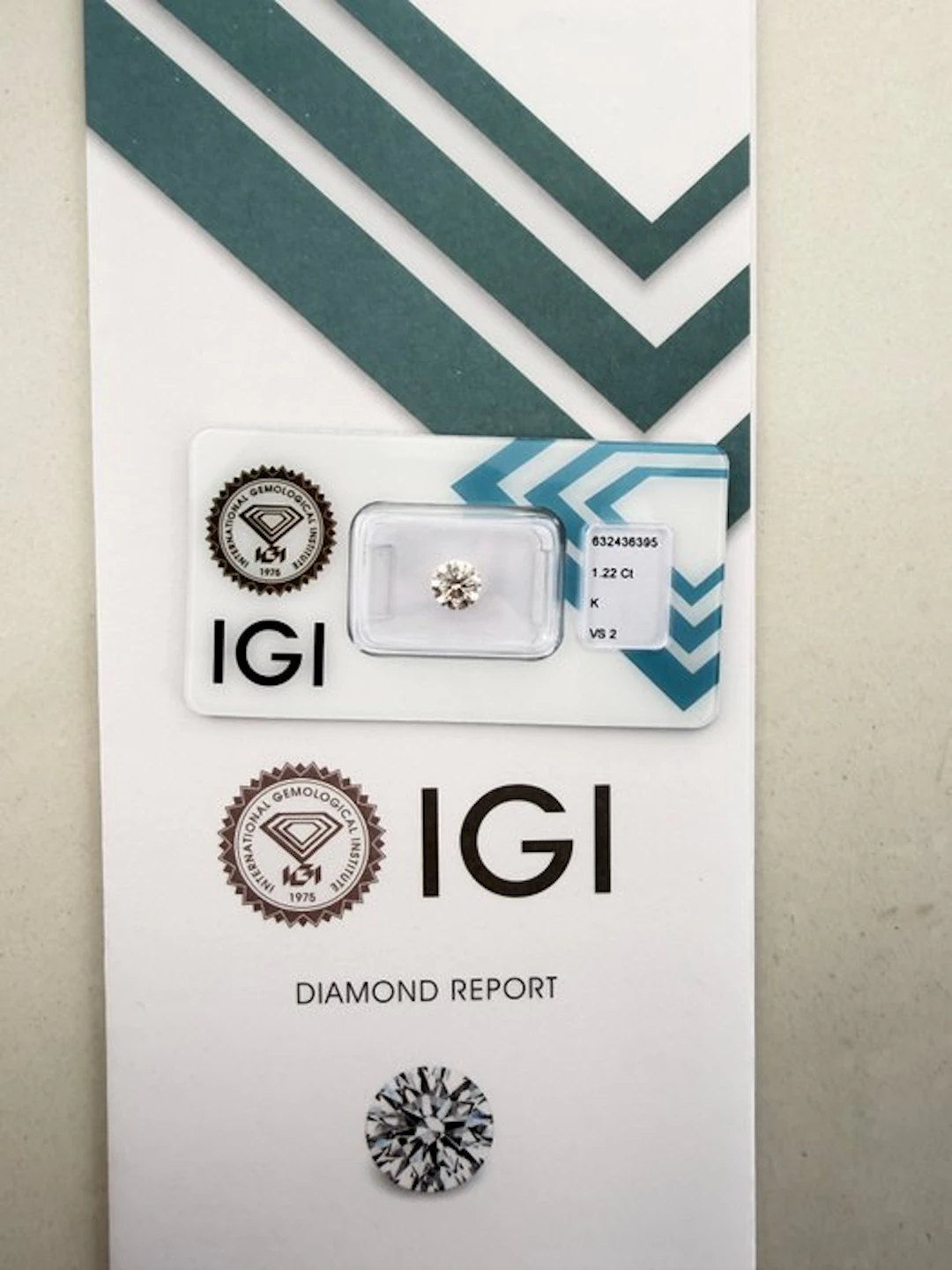 No reserve price - 1 pcs Diamond (Natural) - 1.22 ct...