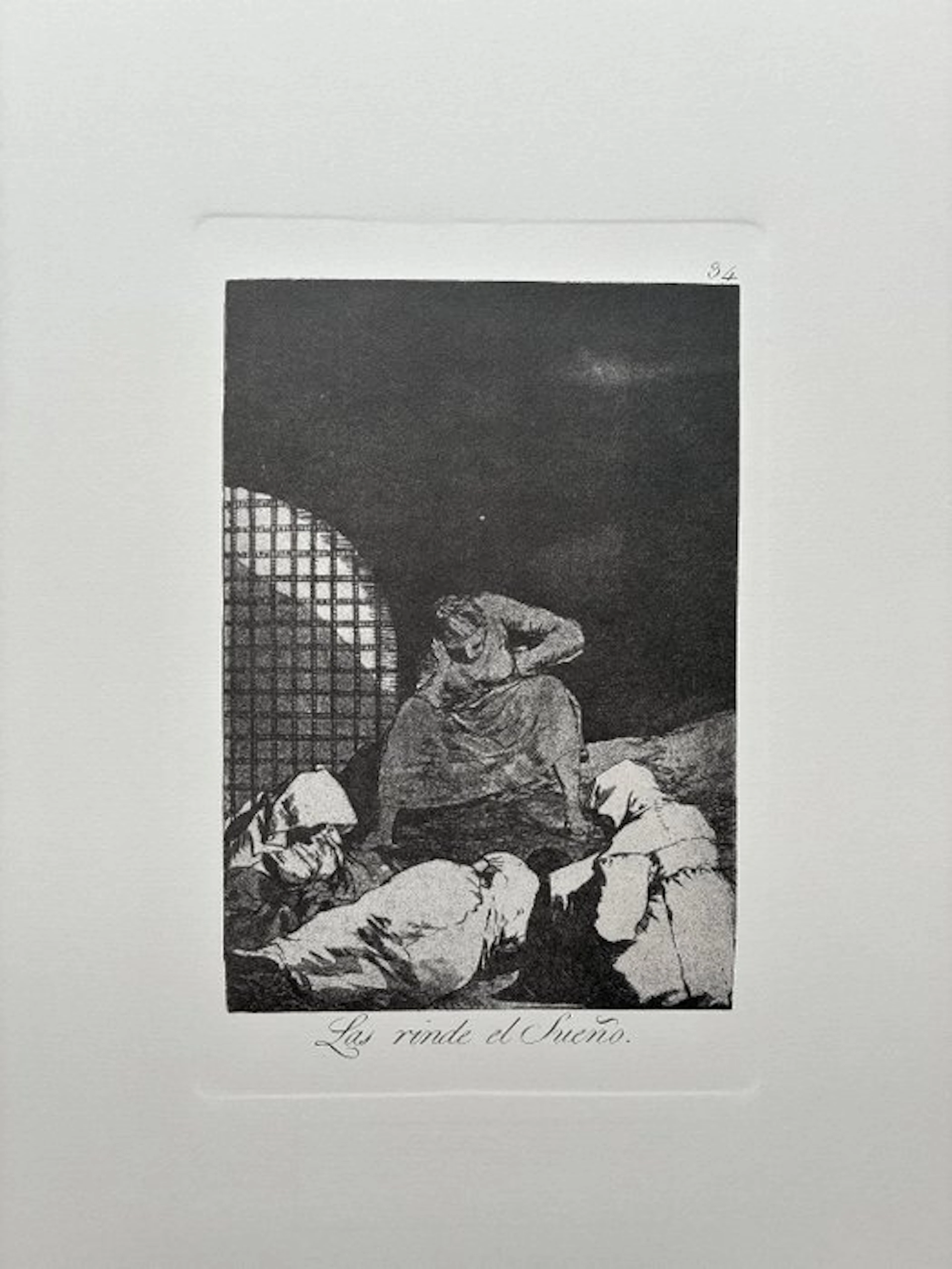 Francisco De Goya (1746-1828) - Caprichos Plate 34: Las rinde el sueño
