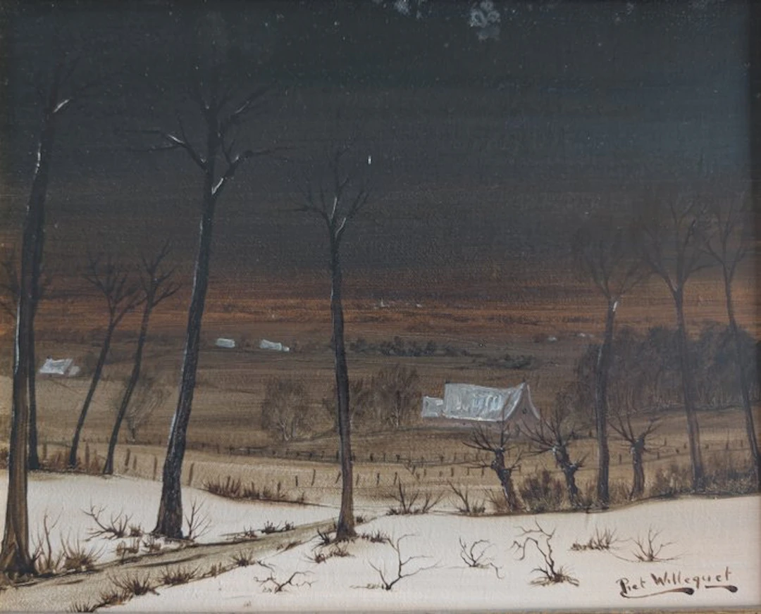 Piet Willequet (1950) - Winteravond in de Vlaamse Ardennen