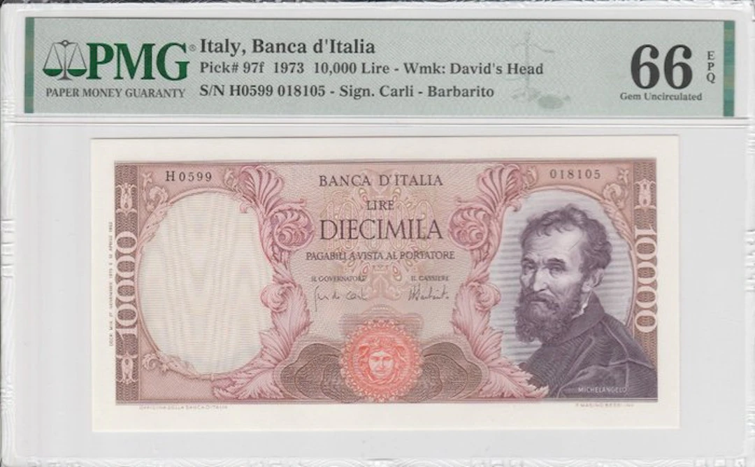 Italy. - 10 000 Lire - 27/11/1973 - Pick 97f (No reserve price)