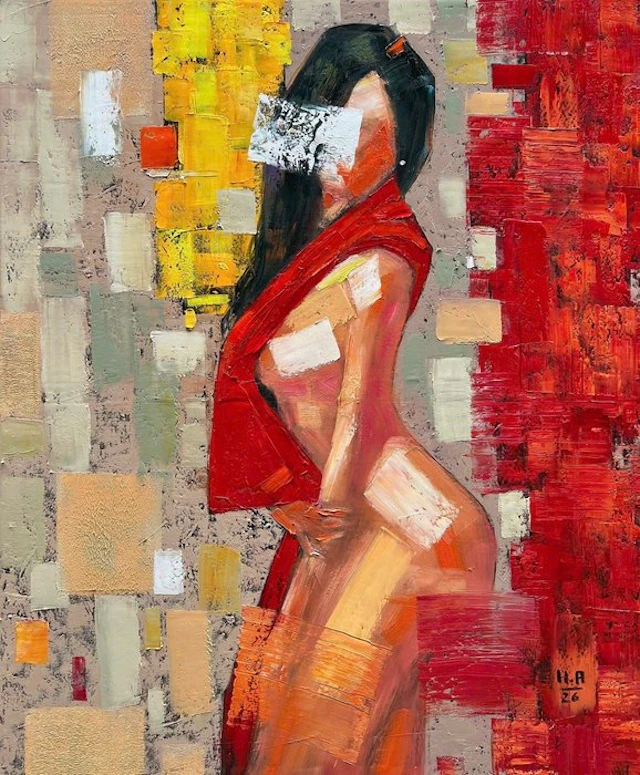 Hoang Anh - Éclipse de Soie ↑120 →100 cm ✦ Livraison gratuite ✓