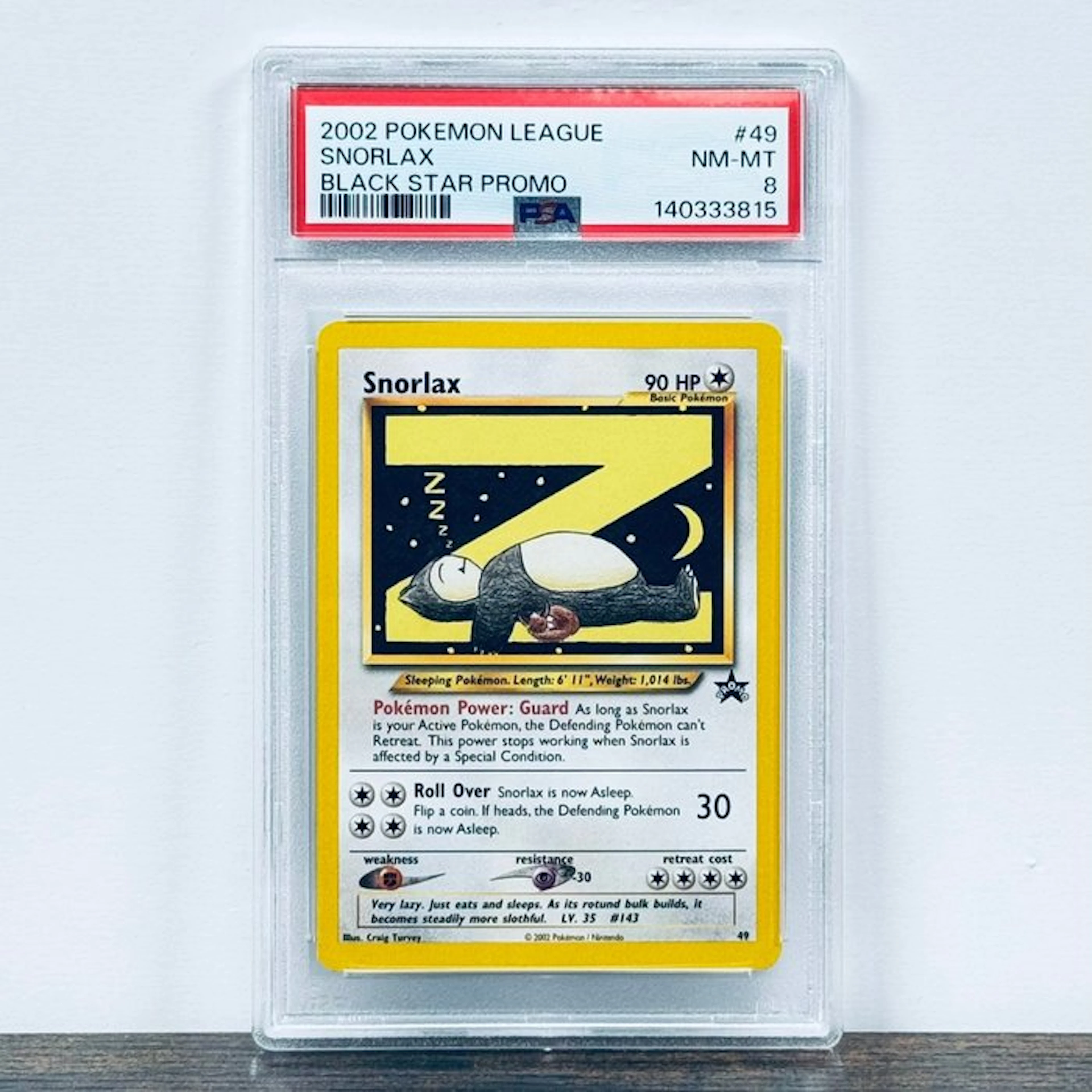 Pokémon Graded card - Snorlax 49 – Pokémon - PSA 8